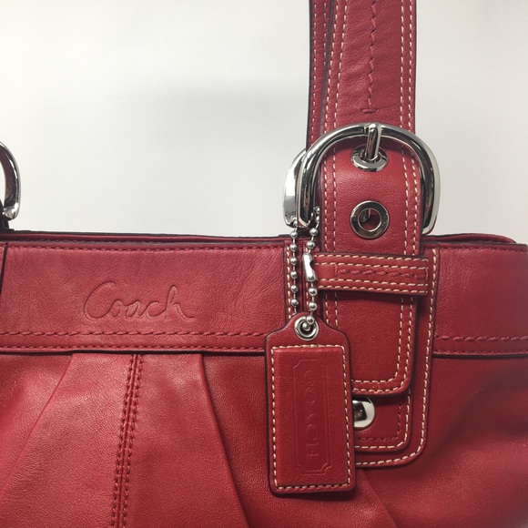 Coach Bag Soho Red Leather Satchel - Picture 4 of 8